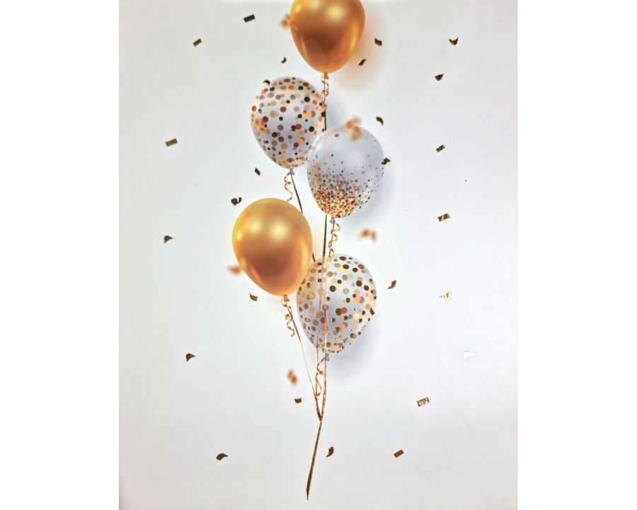 Torebka Prezentowa A4, biała, złote balony - Nero zdjęcie 4