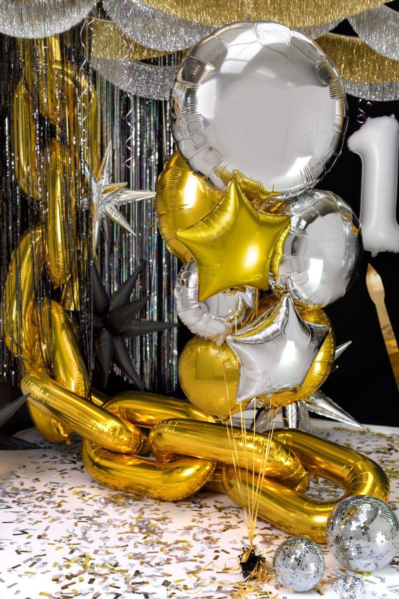 Balon foliowy 24" okrągły Pastylka, 59 cm, złoty - PartyDeco zdjęcie 2
