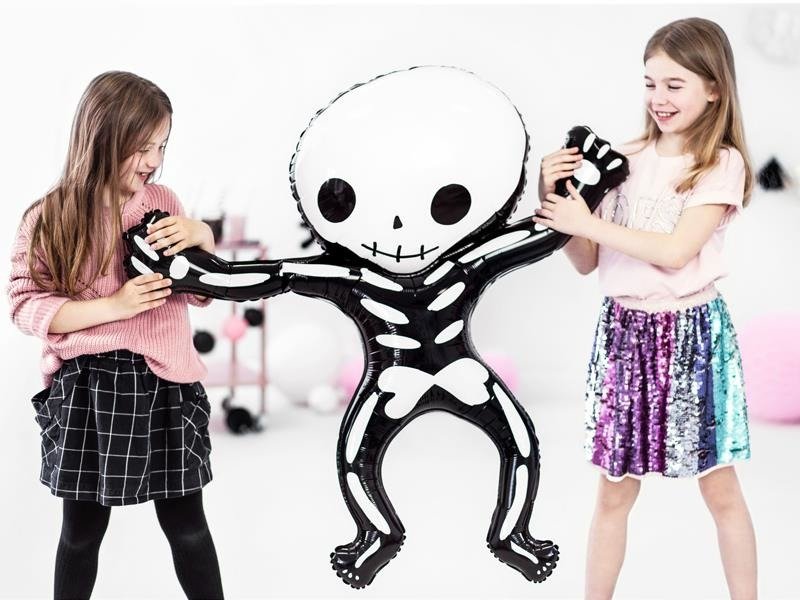 Balon foliowy Szkielet, 84 cm x 100 cm, Halloween, trupek - PartyDeco zdjęcie 2