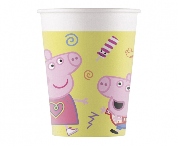 Kubeczki papierowe (WM), Peppa Pig (Hasbro), 200ml, 8 szt. (SUP label) - Procos zdjęcie 1