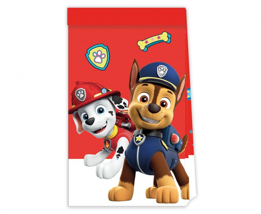 Torebki prezentowe (np. na cukierki) Psi Patrol, Paw Patrol Ready For Action, 4 szt. - Procos zdjęcie 1