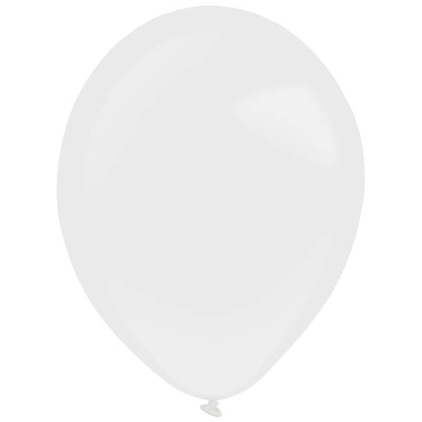 Balony lateksowe Decorator Białe 28cm, Standard Frosty White, 50 szt. zestaw - Amscan zdjęcie 1