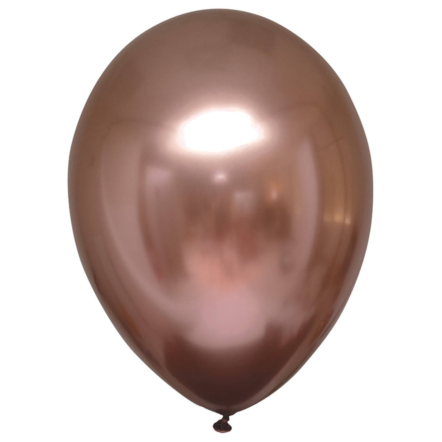 Balony lateksowe Satin Luxe 12cm, Chrome Rose Copper, różowe złoto/ miedziany, lustrzane, 100 szt. - Amscan zdjęcie 1