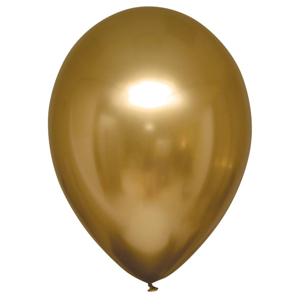 Balony lateksowe Decorator Satin Luxe Chrome,  Gold Sateen, Złote satynowe 12cm, 100 szt., zestaw - Amscan zdjęcie 1