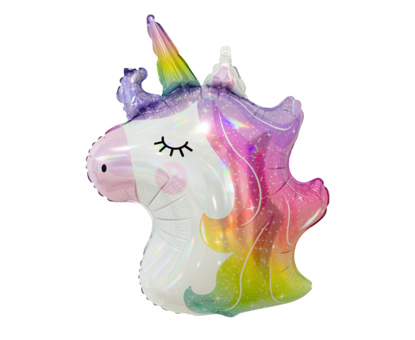 Balon foliowy Unicorn, Jednorożec (głowa), 75 cm, błyszczący, unicorn - Godan S.A. zdjęcie 1