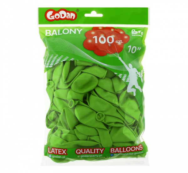 Balony pastelowe 10" Bronisze / pistacjowe, 100 szt., zestaw zdjęcie 2