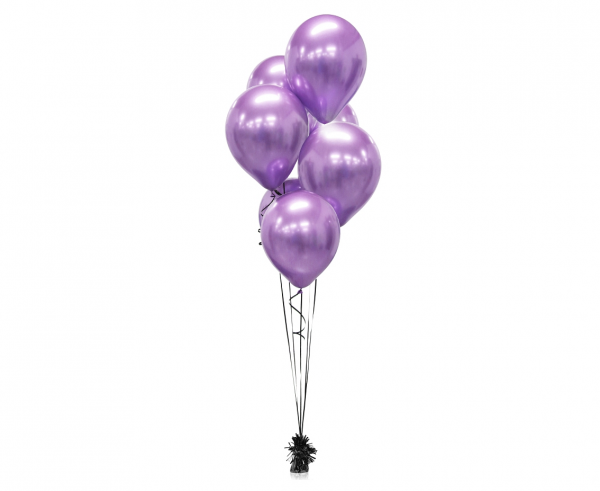 Balony Beauty&Charm, platynowe fioletowe 12"/ 7 szt. - Godan S.A. zdjęcie 1