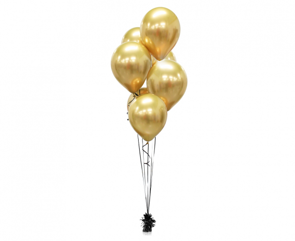 Balony Beauty&Charm, platynowe j. złote 12"/ 7 szt., zestaw - Godan S.A. zdjęcie 1