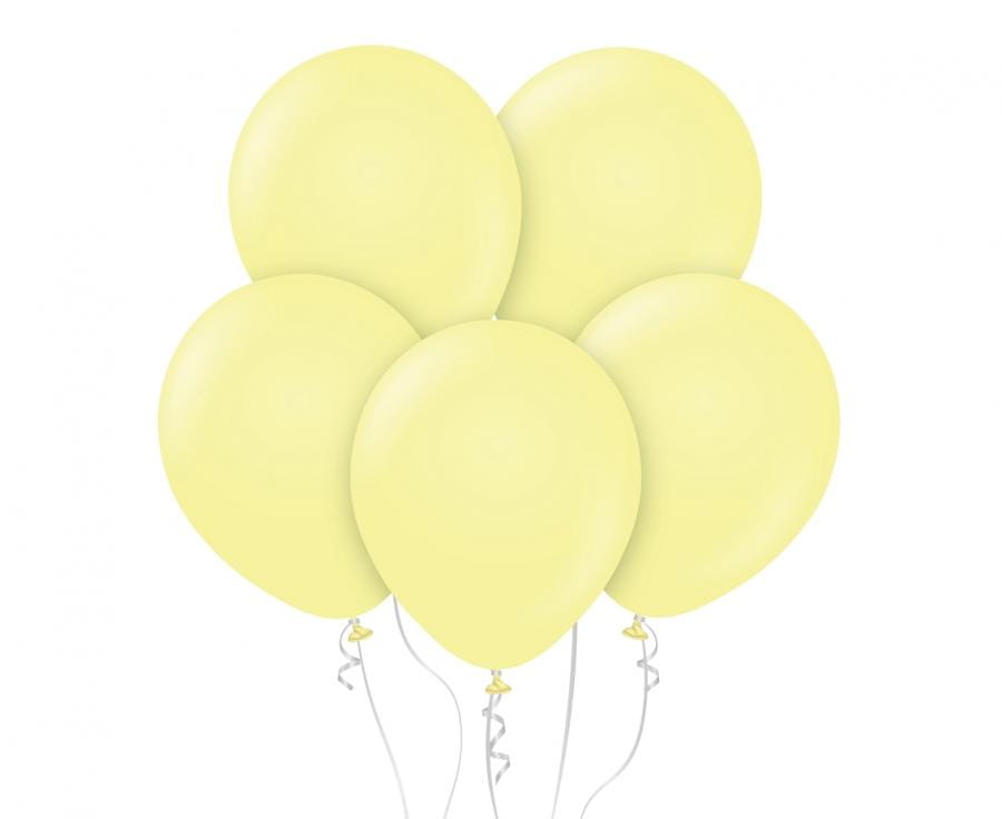 Balony Beauty&Charm, makaronowe żółte 12"/ 50 szt., zestaw - Godan S.A. zdjęcie 1