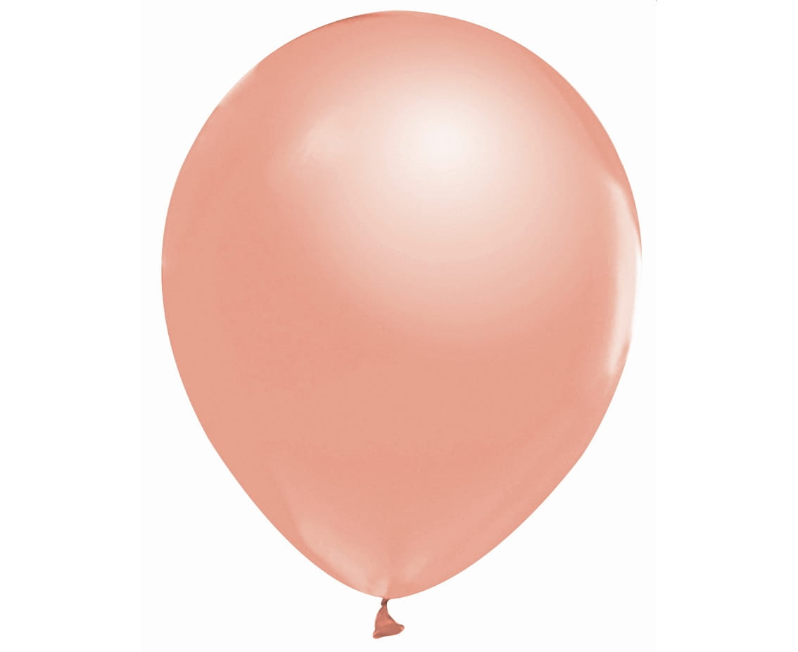 Balony Beauty&Charm, metaliki różowo-złote 12"/ 50 szt., zestaw - Godan S.A. zdjęcie 3