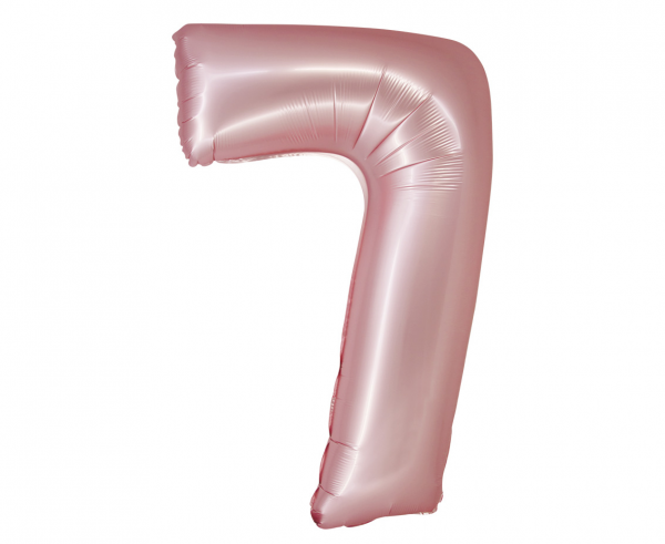 Balon foliowy Smart, Cyfra 7, j. różowa matowa, 76 cm - Godan S.A. zdjęcie 1