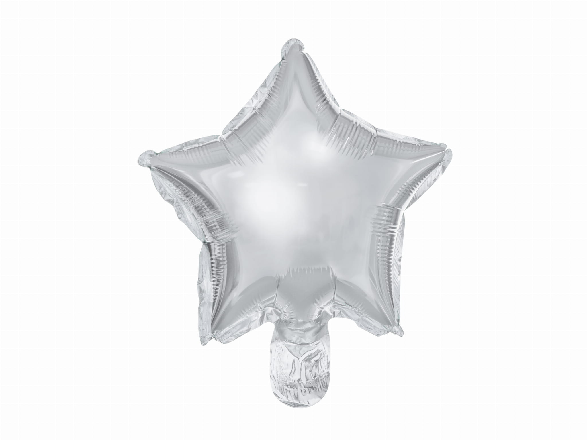 Balony foliowe Gwiazdka, 25 cm, srebrny: 1op./25szt., zestaw - PartyDeco zdjęcie 2