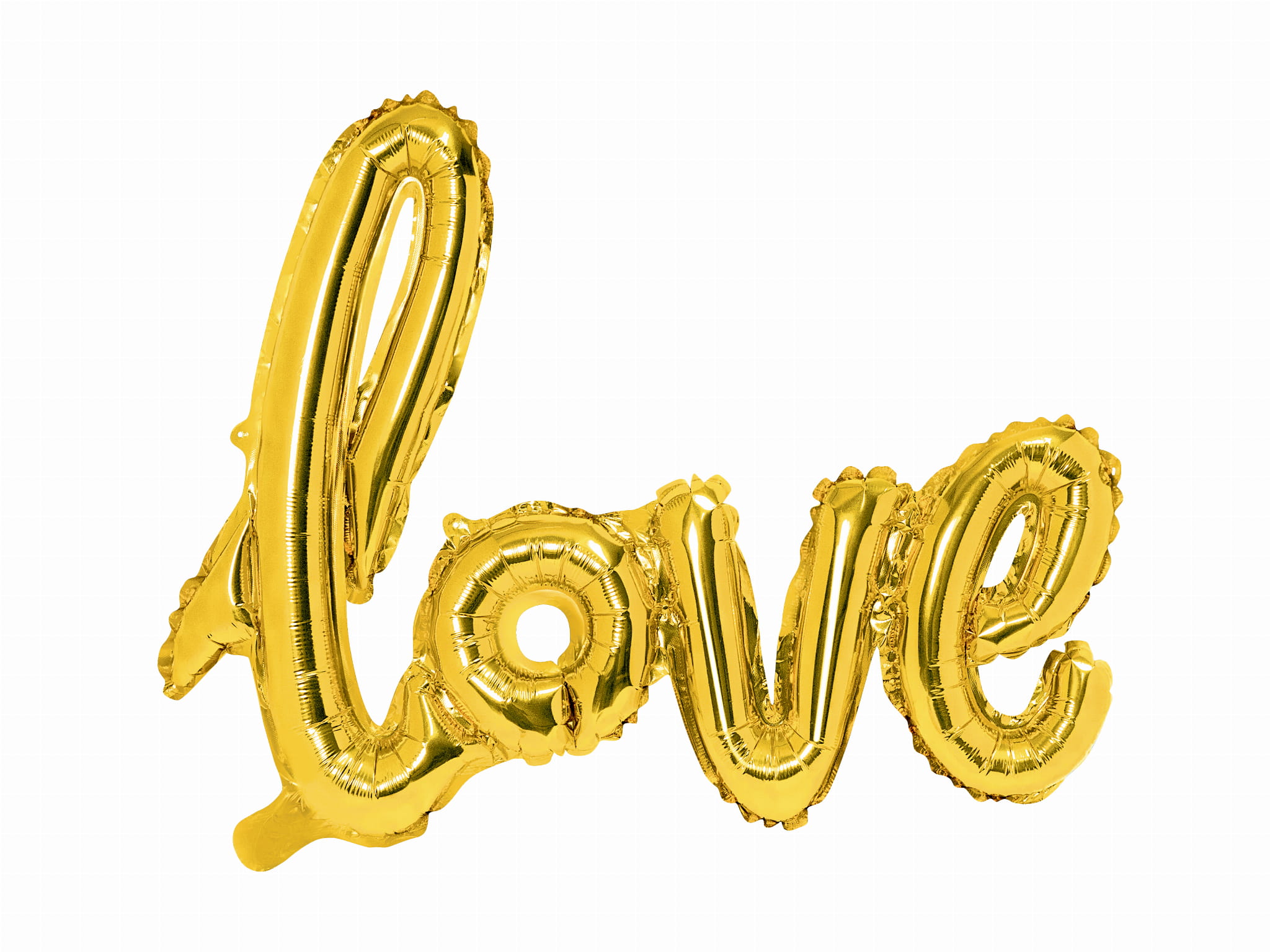 Balon foliowy, napis Love, złoty, 73x57cm - PartyDeco zdjęcie 1