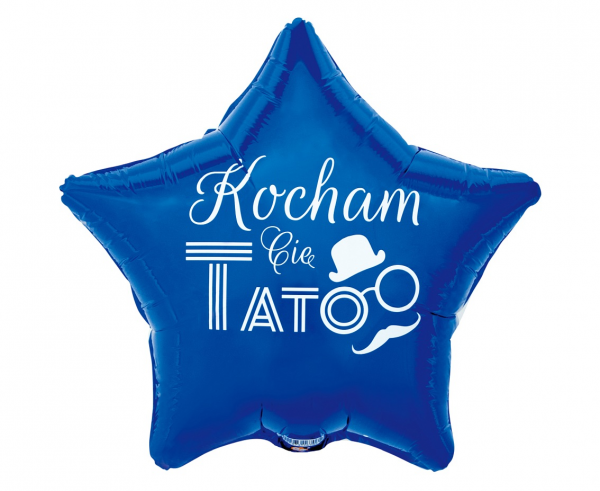 Balon foliowy Kocham Cię Tato (niebieski), 19" - Godan S.A. zdjęcie 1