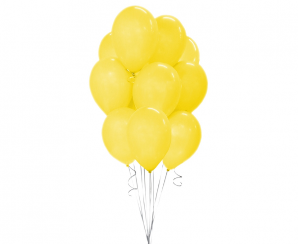 Balony Premium żółte, 10"/ 10 szt., zestaw - Gemar zdjęcie 1