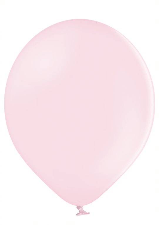 Balony D5 Pastelowe Soft pink, 5" jasno różowe 12cm, 100 szt, zestaw - Belbal zdjęcie 2