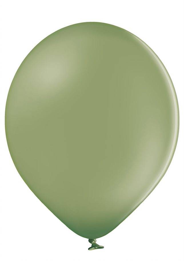 Balony B105 pastelowe 12" zielone, oliwkowe, Rosemary Green 30cm, 100 sztuk, zestaw, Belbal - Belbal zdjęcie 1