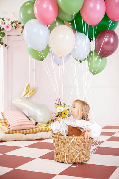 Balony 12", B105 pastelowe, Pastel Alabaster beżowe 30cm, 100 sztuk, zestaw - Belbal zdjęcie 4