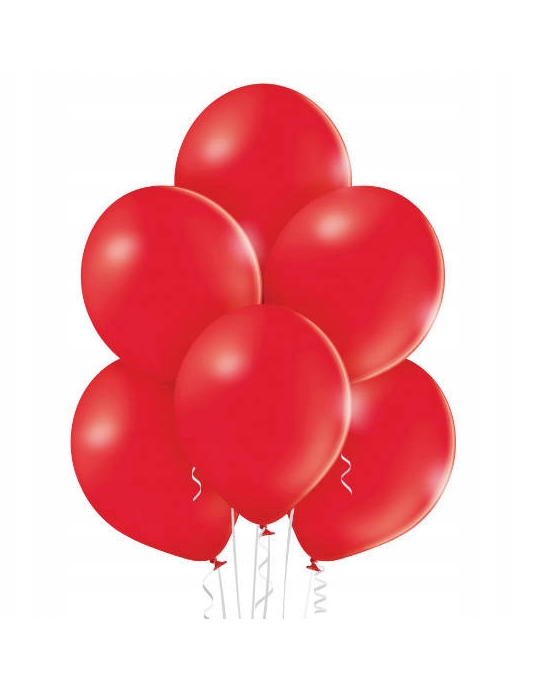 Balony D11 Pastelowe Red czerwone 30cm, 50 szt., zestaw - Belbal zdjęcie 1