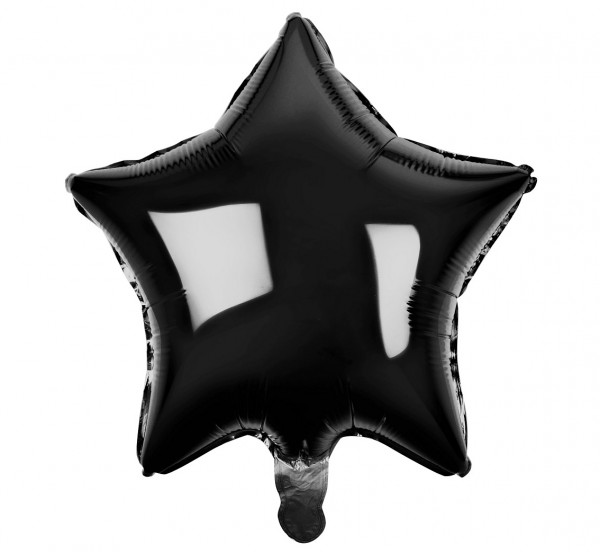 Balon foliowy "Gwiazda", czarna, 19" zdjęcie 1