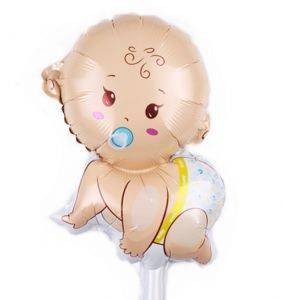 Balon foliowy bobas chłopiec 77cm x 65cm, baby shower, boy - Jixstar zdjęcie 1