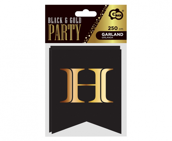Girlanda papierowa Happy Birthday - B&G Party, 250 cm - Godan S.A. zdjęcie 3