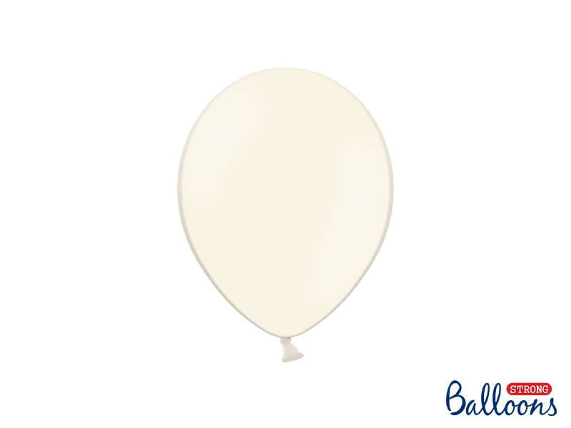 Balony Strong, Pastelowe kremowe, beżowe - Pastel Light Cream, 23cm, 100 szt. - PartyDeco zdjęcie 1