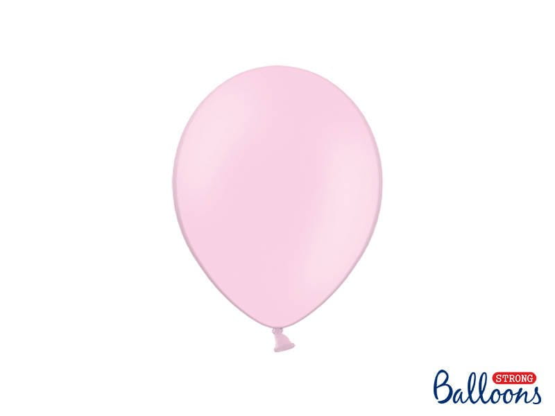 Balony Strong, różowe, 9" Pastelowe, jasny Róż, Baby Pink 23cm, 100 szt., zestaw - PartyDeco zdjęcie 1