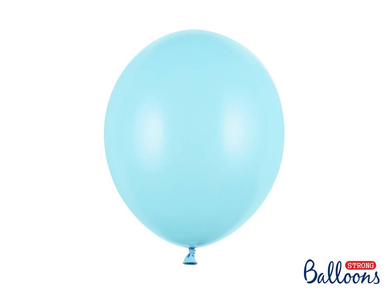 Balony Strong, 12" Pastel Light Blue, Jasno Niebieskie, 30cm, 50 szt. Niebieski, zestaw - PartyDeco zdjęcie 1