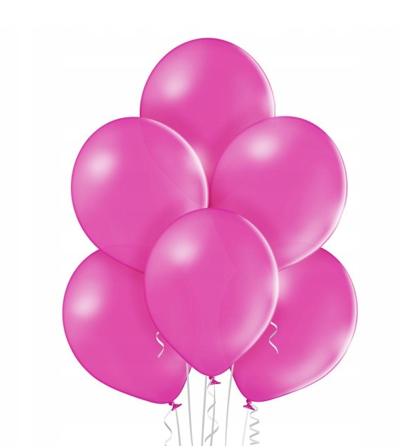 Balony Strong 30 cm, Pastel Hot Pink, fuksjowy róż, Różowy, 10 szt. - PartyDeco zdjęcie 1