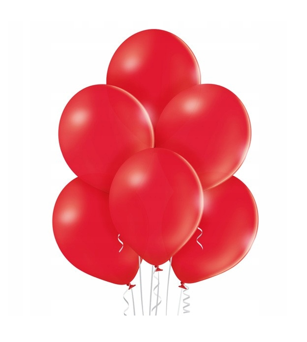 Balony Strong, 12" Pastelowe Czerwone, 30cm, 10 szt. Czerwony, Pastel Poppy Red - PartyDeco zdjęcie 1