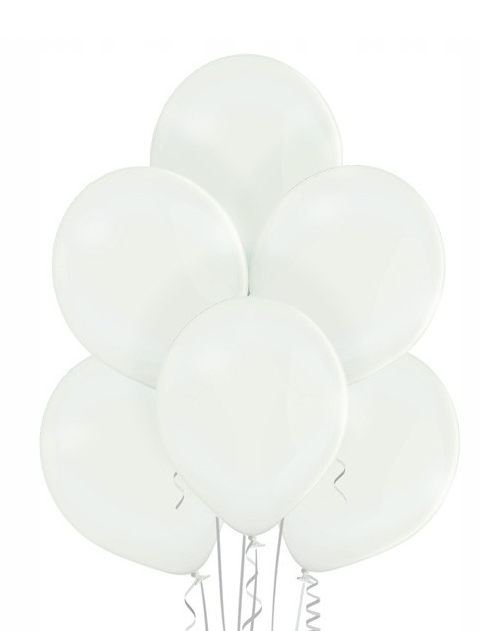 Balony Strong, 12" Pastelowe Białe, 30cm, 10 szt. Biały, Pastel Pure White - PartyDeco zdjęcie 1