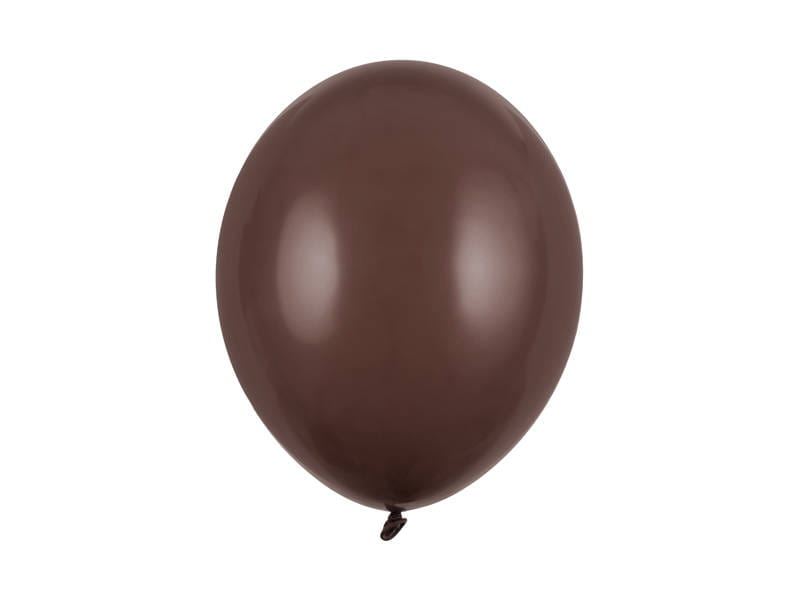 Balony lateksowe Strong, Pastelowe Kakaowe, Brązowe, Brązowy 30cm, 10szt. - PartyDeco zdjęcie 1