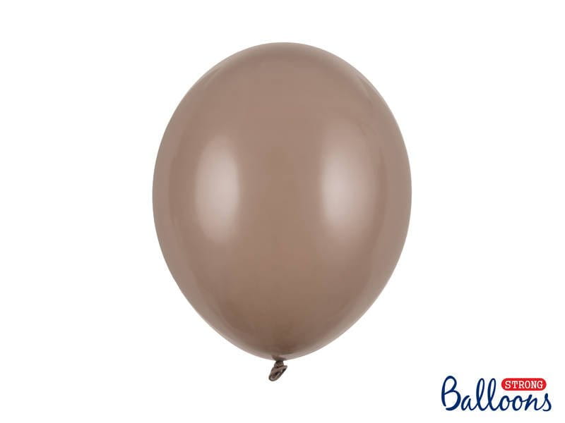 Balony Strong, 12" Pastel Cappuccino, 30cm, 100 szt. Kremowy/Beżowy, brązowy, zestaw - PartyDeco zdjęcie 1