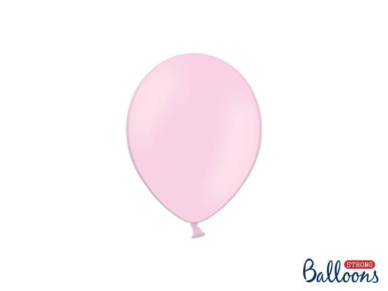 Balony Strong 12", Pastelowe jasny róż, różowe, Baby Pink 30cm, 10 szt., zestaw - PartyDeco zdjęcie 2