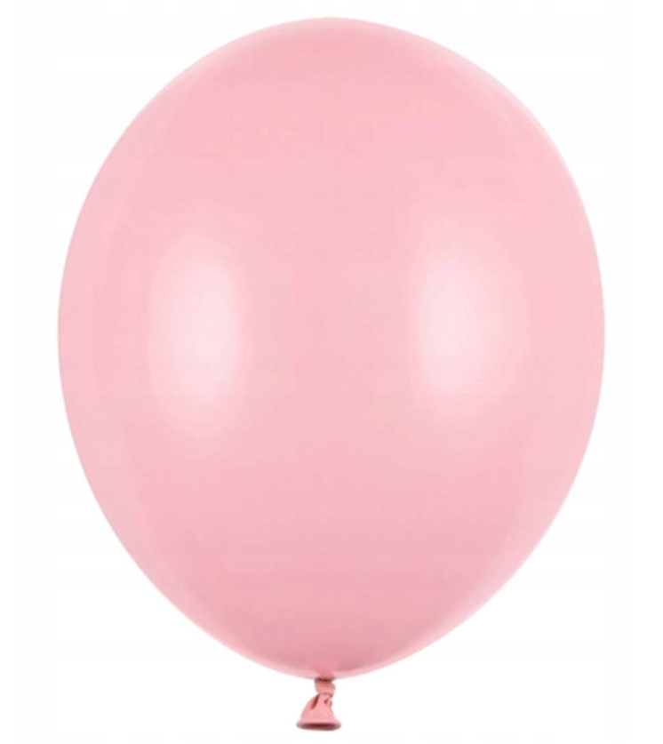 Balony Strong, Pastelowe jasny róż, 12" różowe, Baby Pink 30cm, 50 szt., zestaw - PartyDeco zdjęcie 1