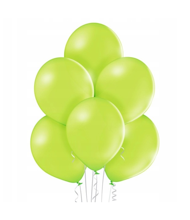 Balony Strong 12", 30cm, Pastel Lime Green, Limonkowe, zielone, 10 szt. - PartyDeco zdjęcie 1