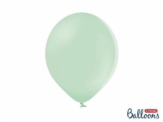 Balony Strong 12cm, Pastel Pistachio 5", pistacjowe, 100 szt. Zielony/Miętowy - PartyDeco zdjęcie 2