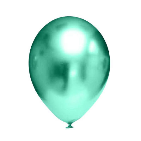 Balony lateksowe 5" Chrome Zielone, 12,5 cm, 50 szt. zestaw, lustrzane - Flowballoons zdjęcie 1