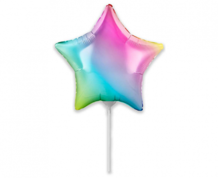 Balon foliowy 9" FX - "Gwiazda" (gradient pastelowy), ombre - Flexmetal zdjęcie 1