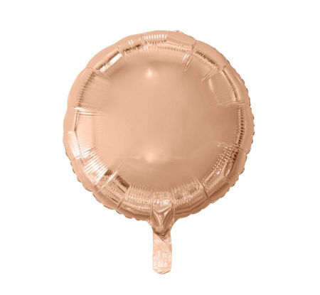 Balon foliowy "Okrągły", różowe złoto, rose gold, 18" - Godan zdjęcie 1