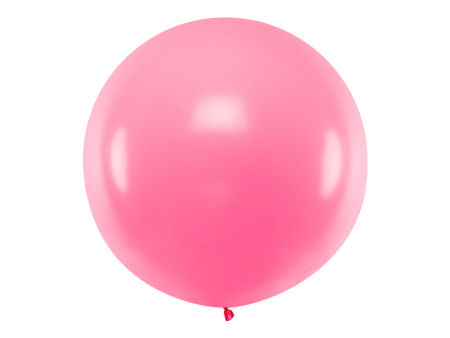 Balon okrągły 1m, Pastel Pink, 40", duży - różowy - PartyDeco zdjęcie 1