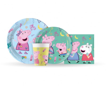 Talerzyki papierowe Peppa Pig (Hasbro), next generation, 23 cm, 8 szt. (plastic-free) - Procos zdjęcie 3