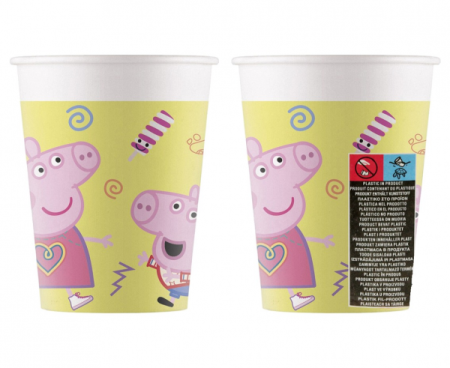 Kubeczki papierowe (WM), Peppa Pig (Hasbro), 200ml, 8 szt. (SUP label) - Procos zdjęcie 2