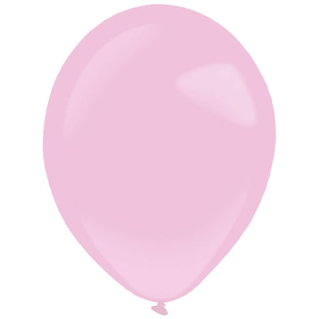 Balony lateksowe Decorator Pastelowe, Standard Pretty Pink, jasno różowe 28cm, 50 szt., zestaw - Amscan zdjęcie 1