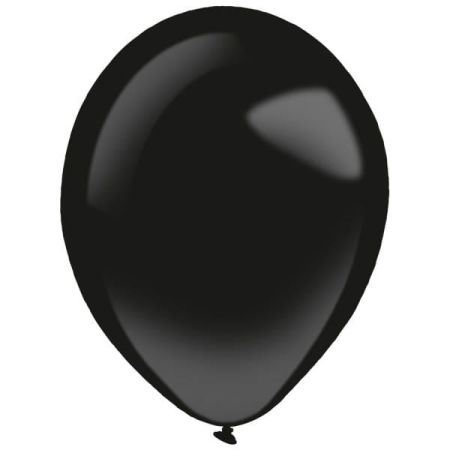 Balony lateksowe Decorator Fashion, Black, Czarne 28cm, 50 szt., zestaw - Amscan zdjęcie 1