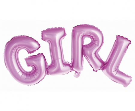 Balon foliowy Napis GIRL, różowy, 81x36 cm - Godan S.A. zdjęcie 1