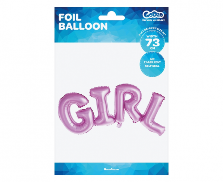 Balon foliowy Napis GIRL, różowy, 81x36 cm - Godan S.A. zdjęcie 2