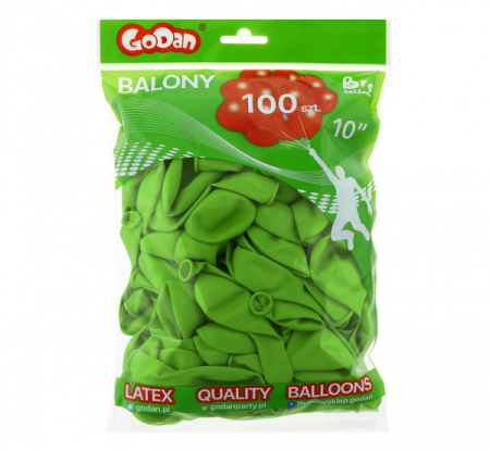 Balony pastelowe 10" Bronisze / pistacjowe, 100 szt., zestaw zdjęcie 2