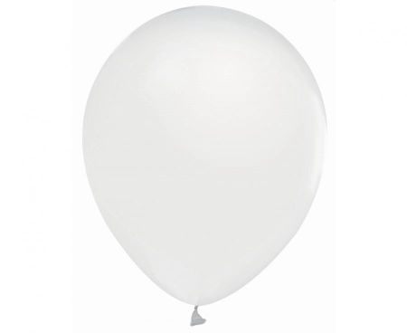 Balony Beauty&Charm, metaliki białe 12"/ 10 szt., zestaw - Godan S.A. zdjęcie 2